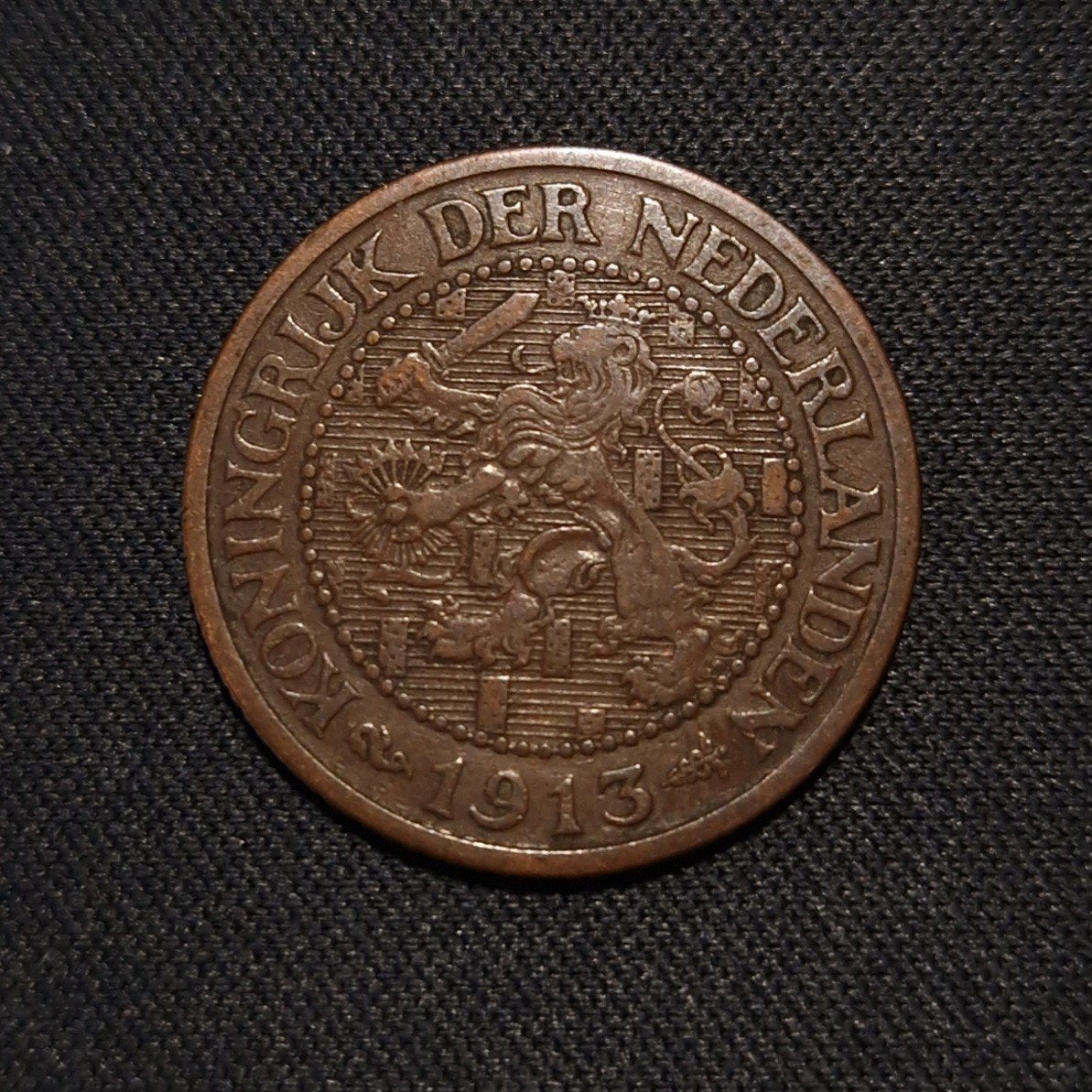 2 1/2 cent 1913, Verzenden, Koningin Wilhelmina, Losse munt