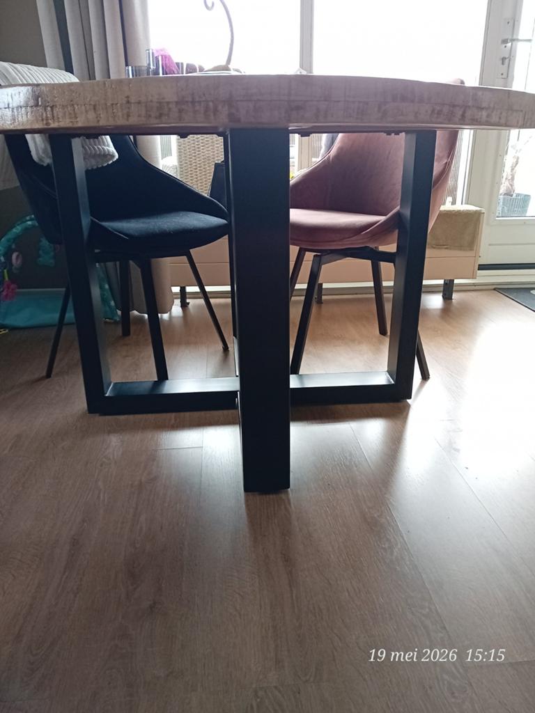 Eettafel Rambo Mango 130 cm, Ophalen, Rond, 100 tot 150 cm, 100 tot 150 cm