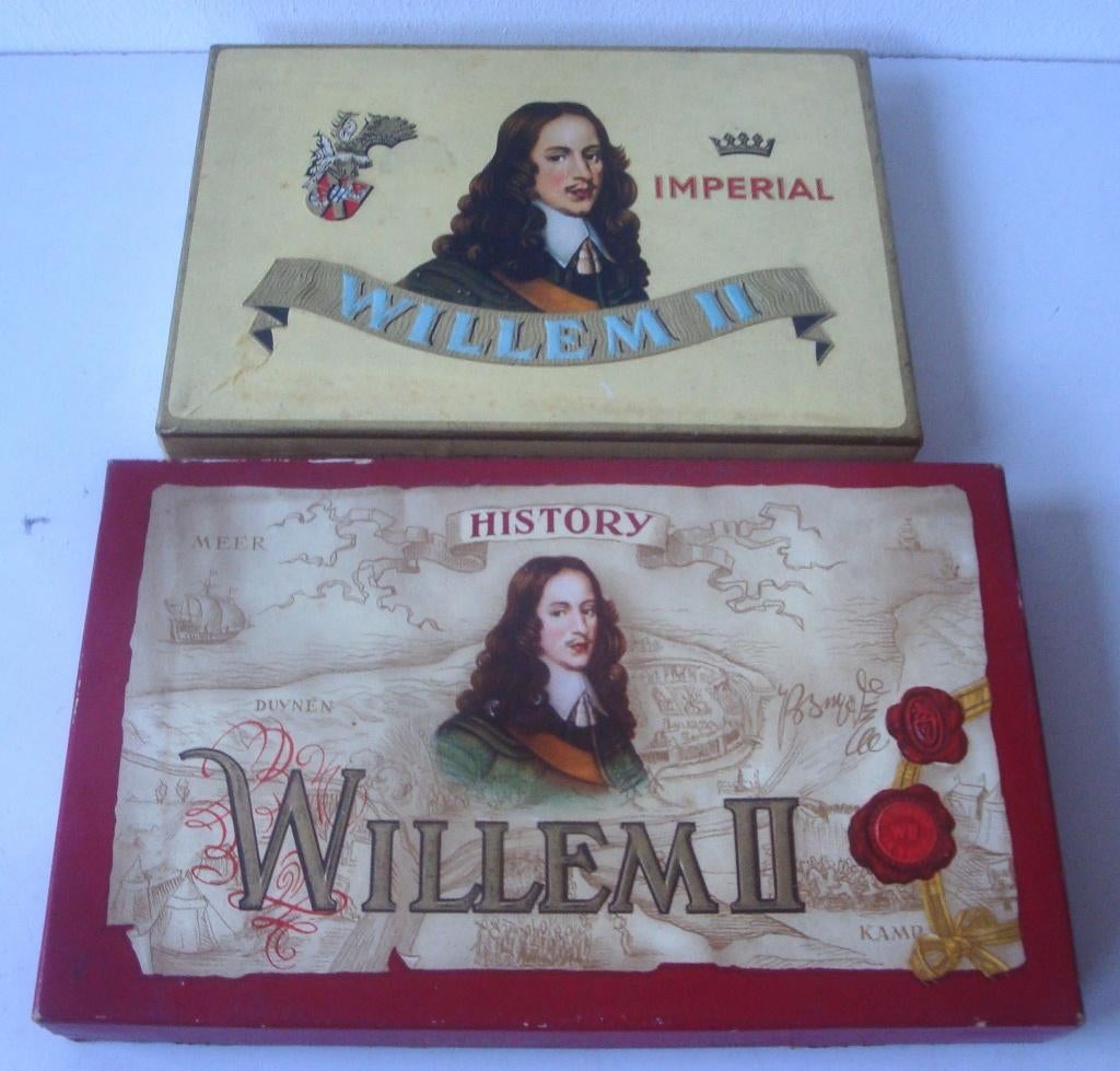 12 verschillende Willem II sigaren verpakkingen, goede staat, Ophalen of Verzenden, Zo goed als nieuw, Tabaksdoos of Verpakking