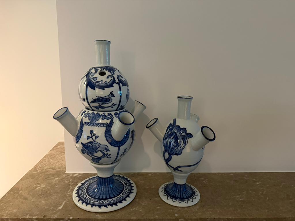 &K Amsterdam Anouk vogel vazen, Overige kleuren, Ophalen of Verzenden, Minder dan 50 cm, Glas