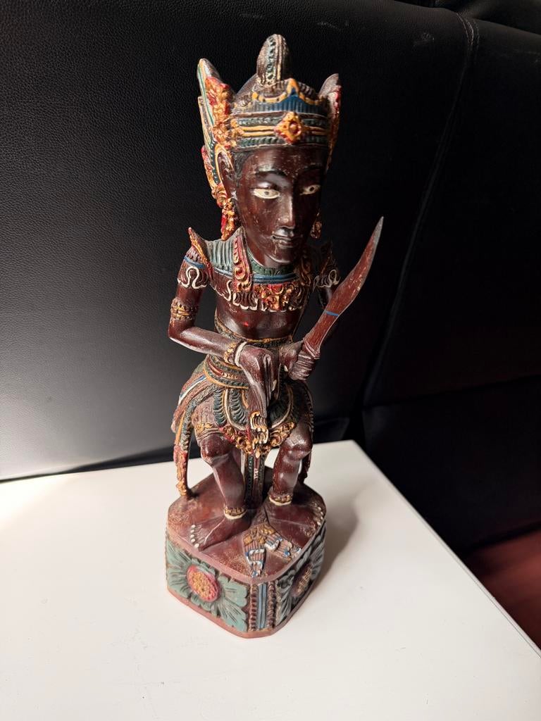 Handgesneden Balinees houten beeld – Indonesië – 38cm, Antiek en Kunst, Ophalen of Verzenden