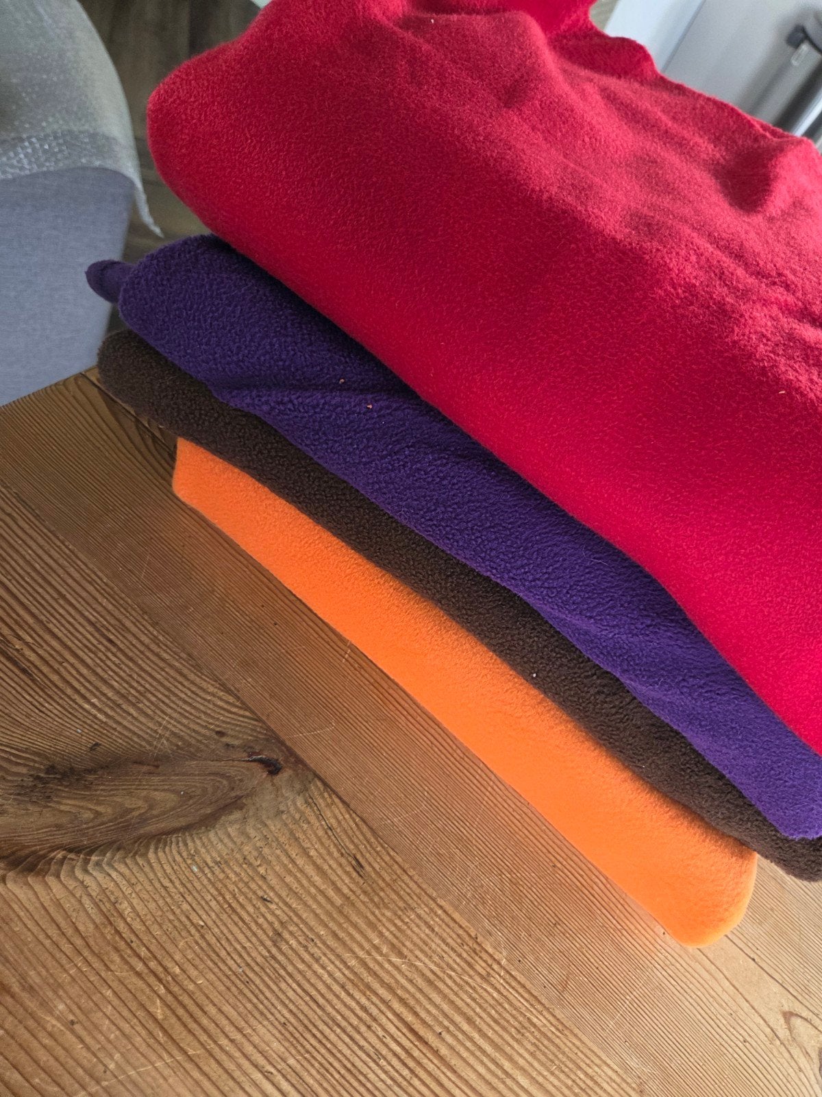 Fleece stof lappen in diverse kleuren, Hobby en Vrije tijd, Stoffen en Lappen, Ophalen of Verzenden