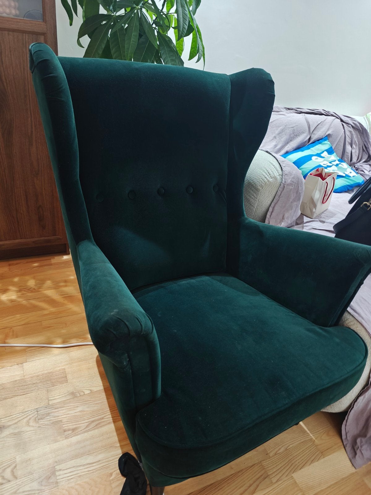 IKEA Lounge Stoel - Donkergroen - Uitstekende Staat, Ophalen, Modern, Comfortabel, Overige kleuren, Zo goed als nieuw