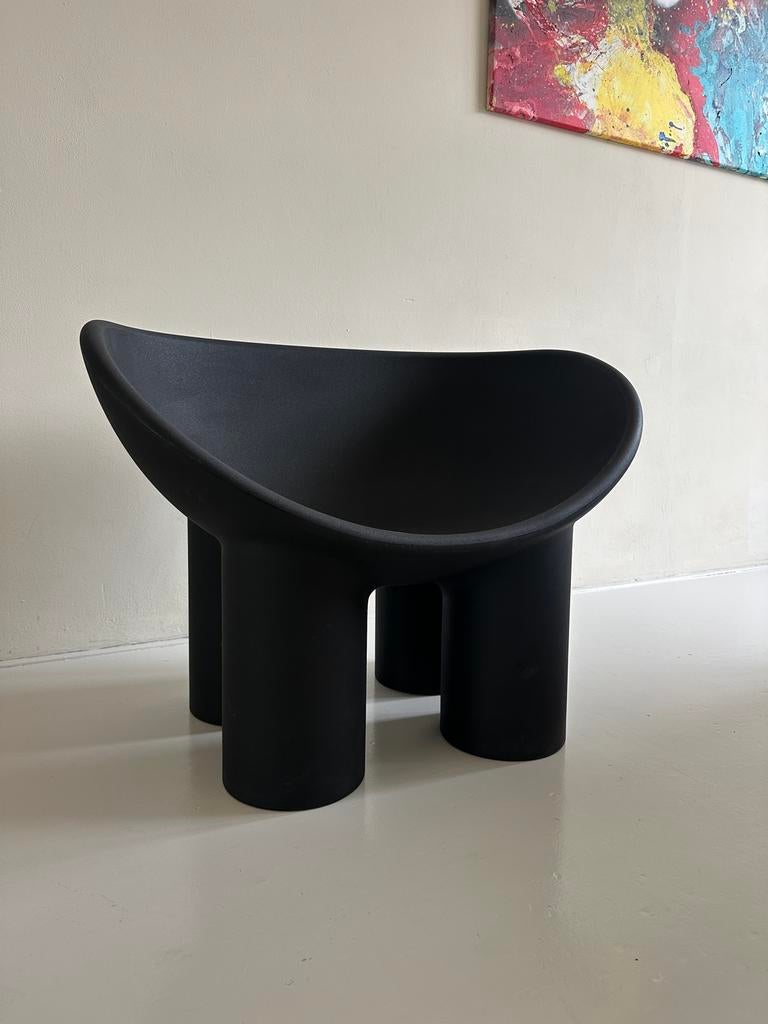 Roly Poly design fauteuil - Zwart, Ophalen, Zo goed als nieuw, Kunststof, 75 tot 100 cm