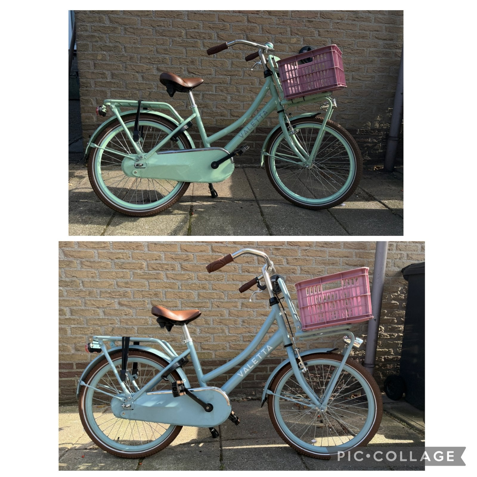 2x Valetta Cargo fiets 22 inch - pastel blauw & groen, Ophalen, Nieuw, Terugtraprem, 22 inch