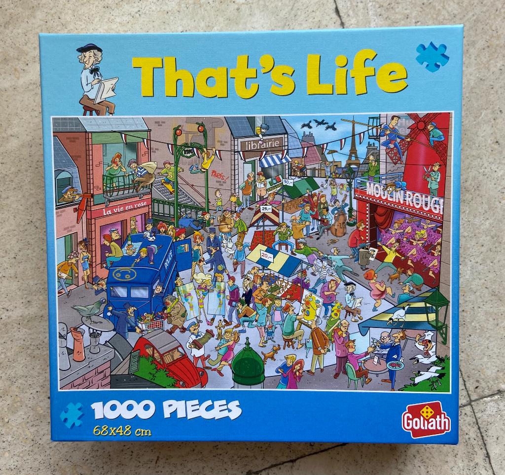 Puzzel van 1000 stukjes in doos, Ophalen, 500 t/m 1500 stukjes, Zo goed als nieuw, Legpuzzel