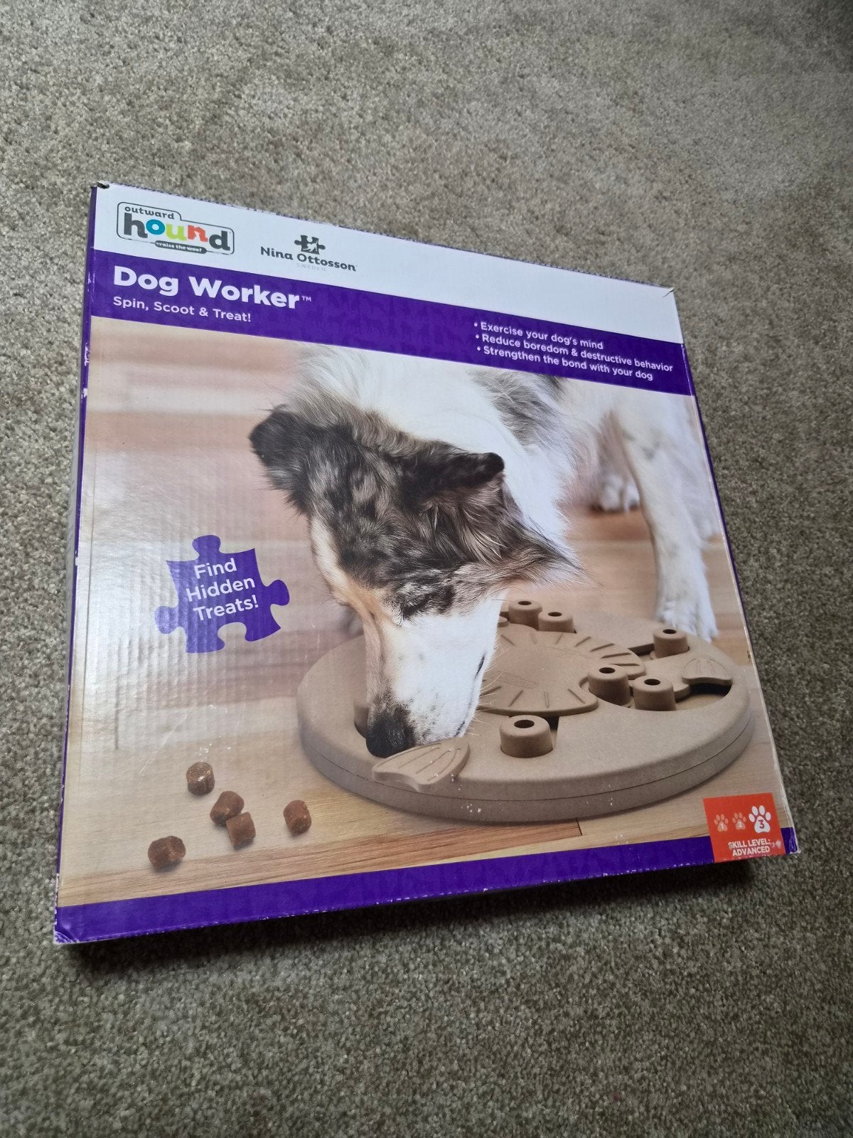 Nina Ottosson honden denkpuzzel gevorderden, Dieren en Toebehoren, Ophalen of Verzenden, Zo goed als nieuw, Intelligentiespeelgoed