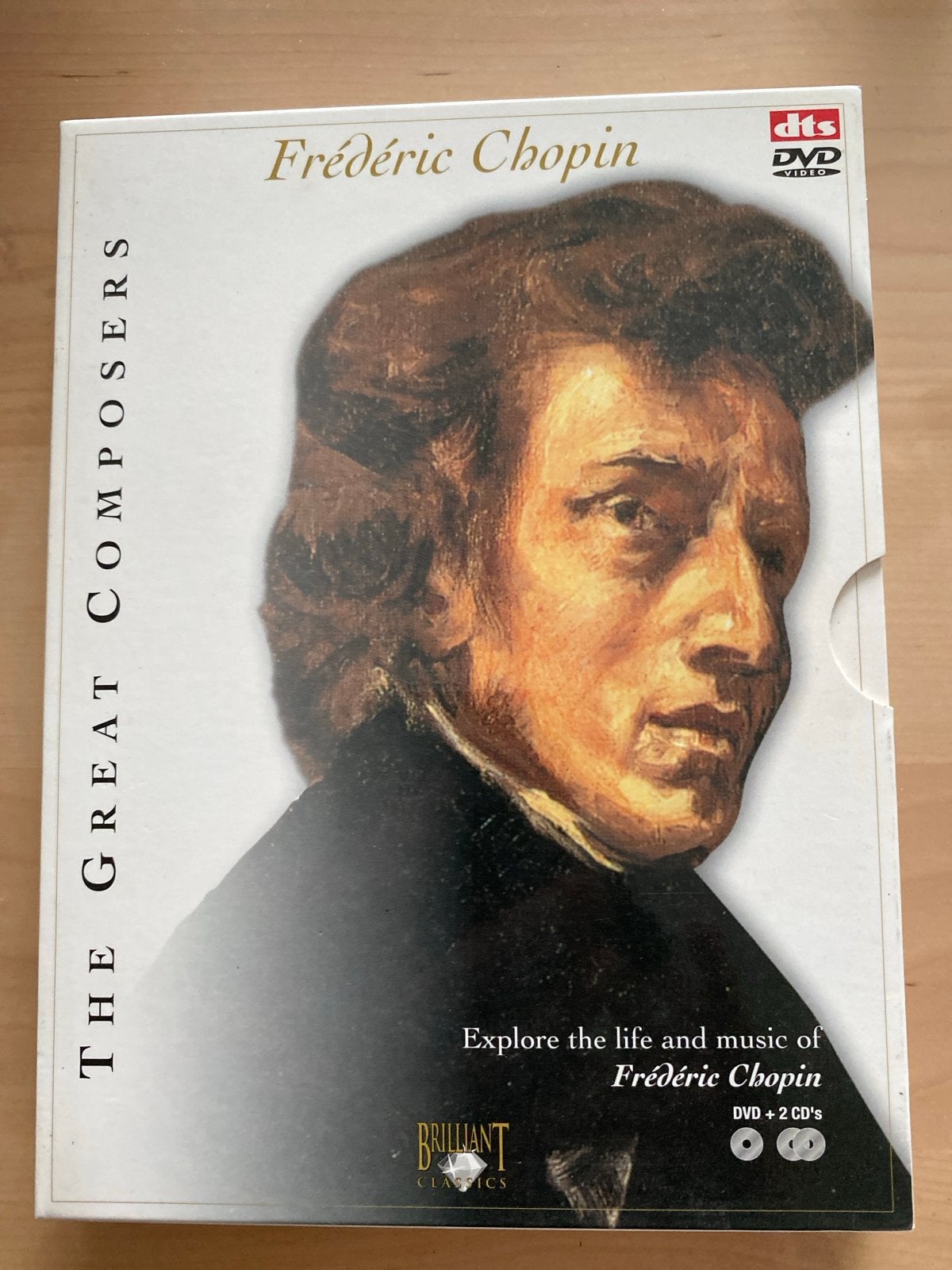 Frédéric Chopin: The Great Composers DVD + 2 CD's, Boxset, Chopin, Ophalen of Verzenden, Zo goed als nieuw