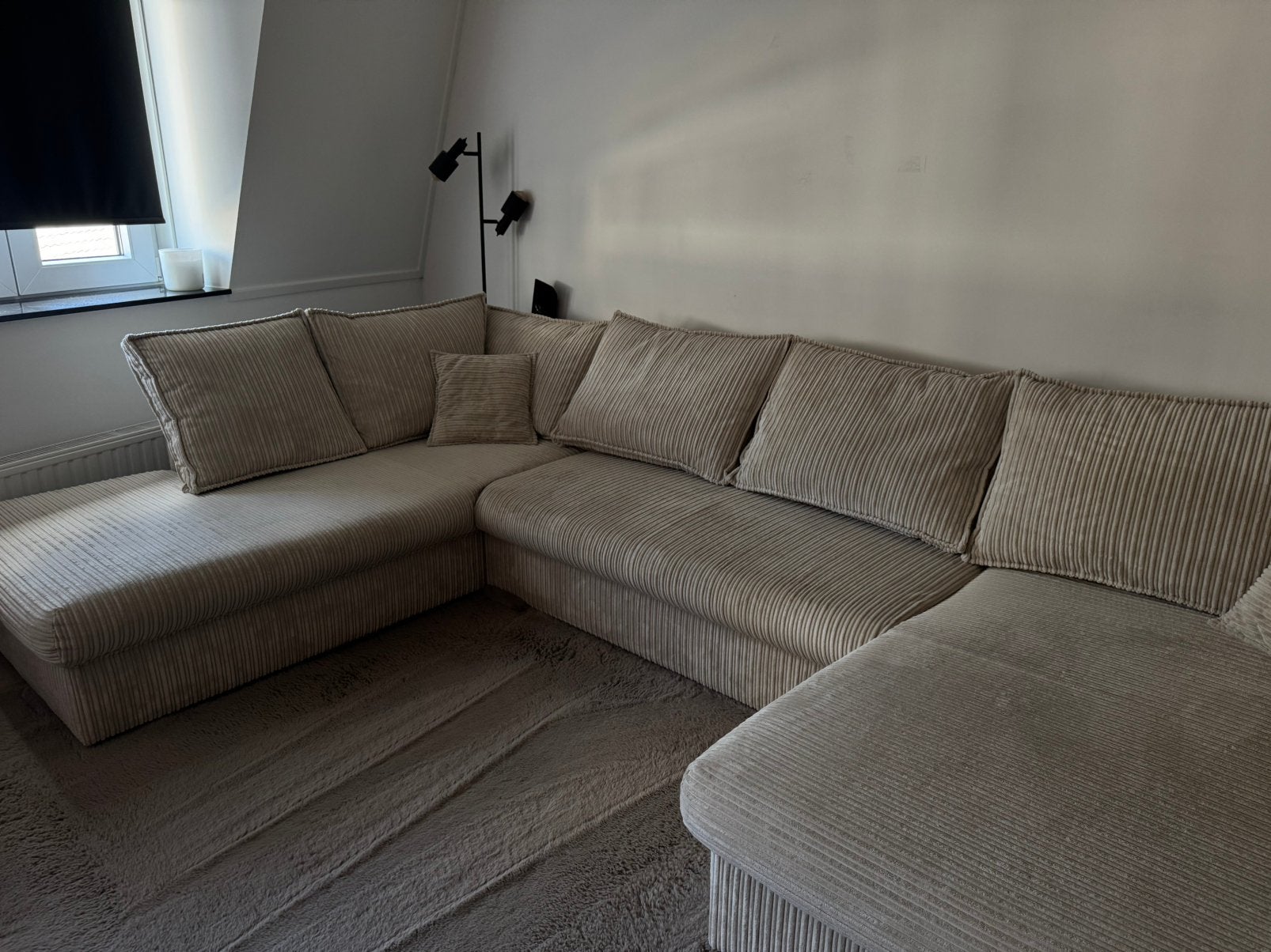 Bank beige te koop!, Ophalen, Zo goed als nieuw