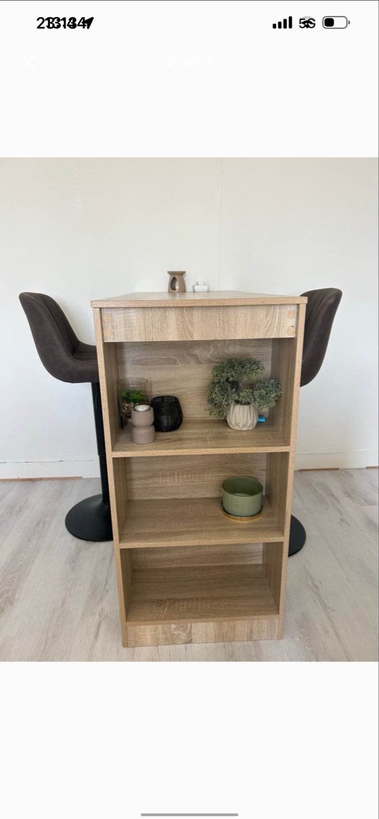 Bartafel en krukken, Ophalen, Met plank(en), 100 tot 150 cm, Zo goed als nieuw