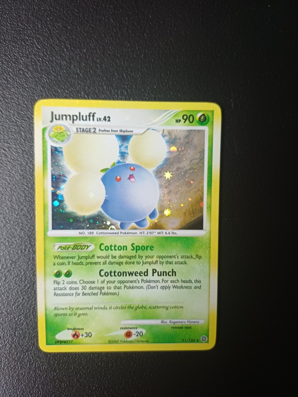 Jumpluff Lv.42 #11 DPBP#217 holo, Verzenden, Zo goed als nieuw, Losse kaart, Foil