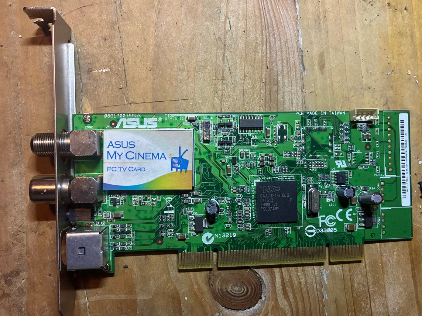 ASUS My Cinema P7131 (P/FM/AV/RC) PCI TV-kaart, Ophalen of Verzenden, Gebruikt, PCI