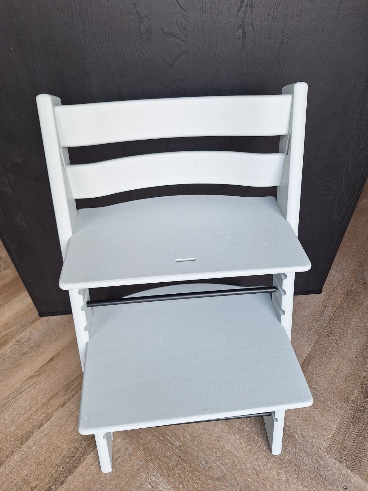 Stokke Tripp Trapp kinderstoel grijs, Ophalen, Zo goed als nieuw, Meegroeistoel