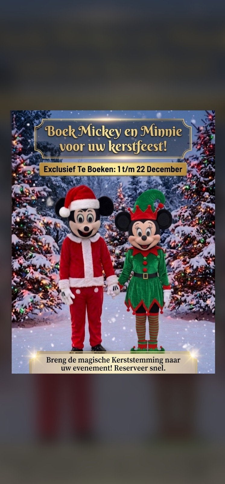 Boek Mickey en Minnie voor uw kerstfeest!, Ophalen of Verzenden, Nieuw, Feestartikel, Kerst of Sinterklaas