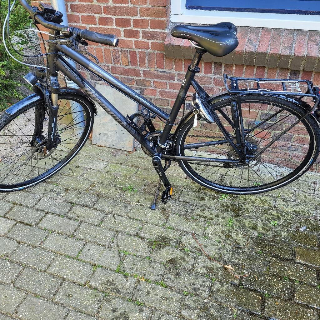 sportfiets dames 55cm, 28 inch, Meer dan 20 versnellingen, Schijfrem, Ophalen
