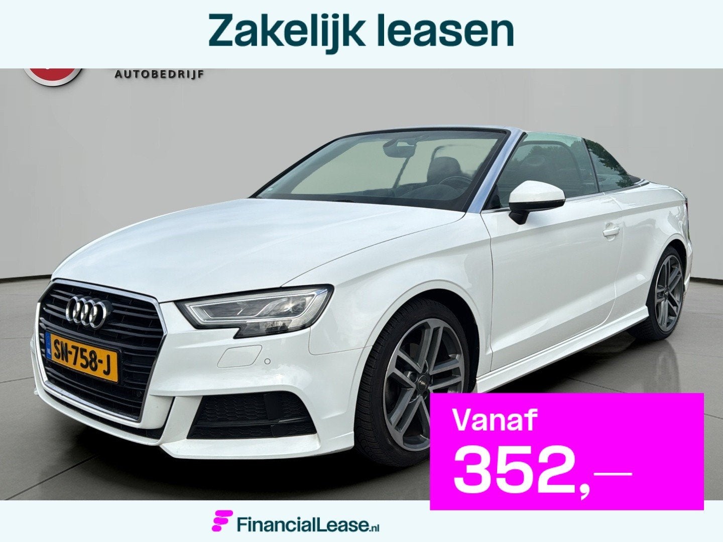 Audi A3 Cabriolet 1.4 TFSI CoD Design Pro Line Plus AUTOMAAT, 730 kg, Gebruikt, 4 cilinders, 4 stoelen