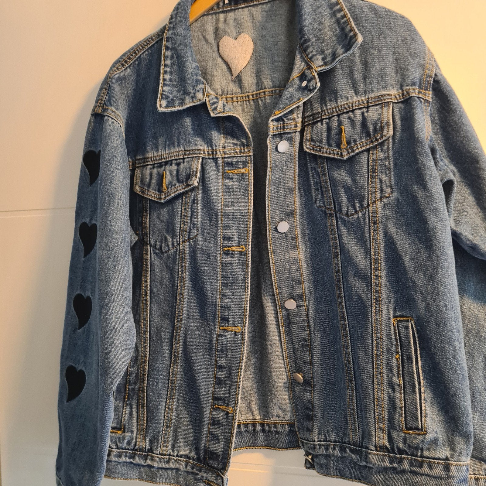 Spijkerjasje  oversized zgan !, Maat 38/40 (M), Blauw, Ophalen of Verzenden, Onbekend