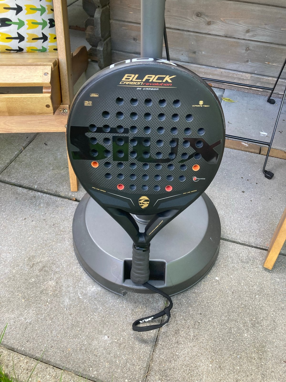 Siux Black Carbon Revolution Padelracket - Zo goed als nieuw, Sport en Fitness, Padel, Ophalen, Zo goed als nieuw, Padelracket
