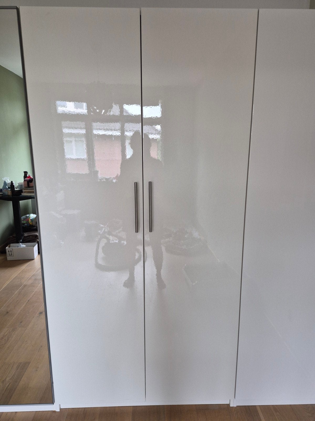Ikea PAX kast hoogglans wit, Ophalen, Gebruikt, 200 cm of meer, 50 tot 100 cm