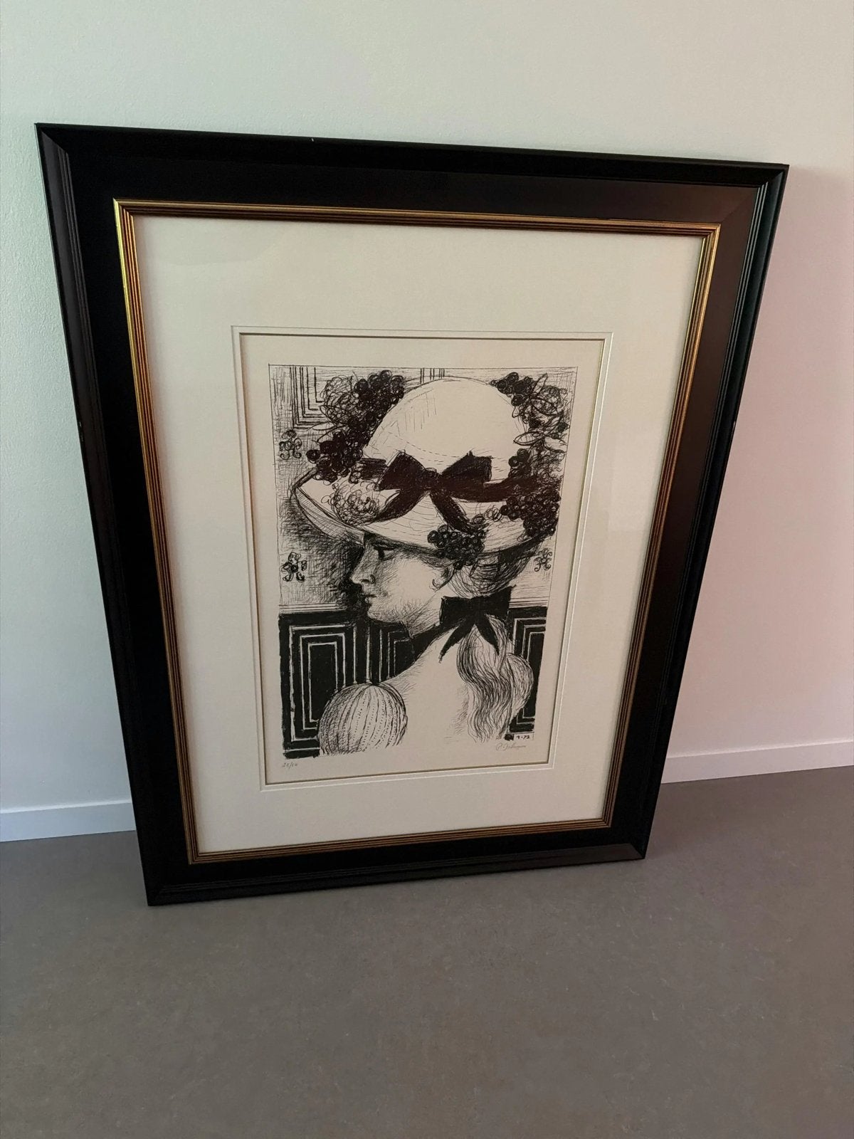 Zeldzame (25/50) Litho Paul Delvaux "Le Chapeau 1900" (1972), Ophalen, Lithografie