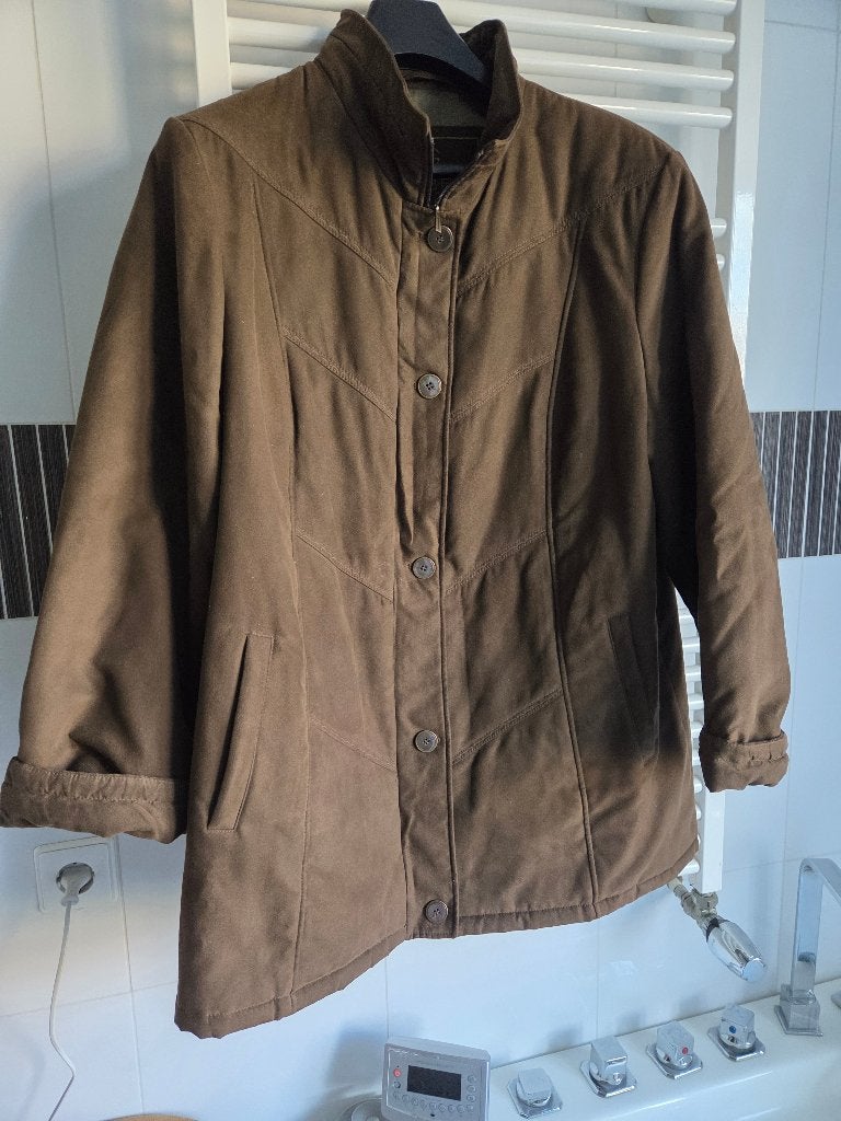 Nieuwstaat, Isabell Kohler & Krenzer jas, bruin, maat 46, Bruin, Maat 46/48 (XL) of groter, Ophalen of Verzenden, Zo goed als nieuw