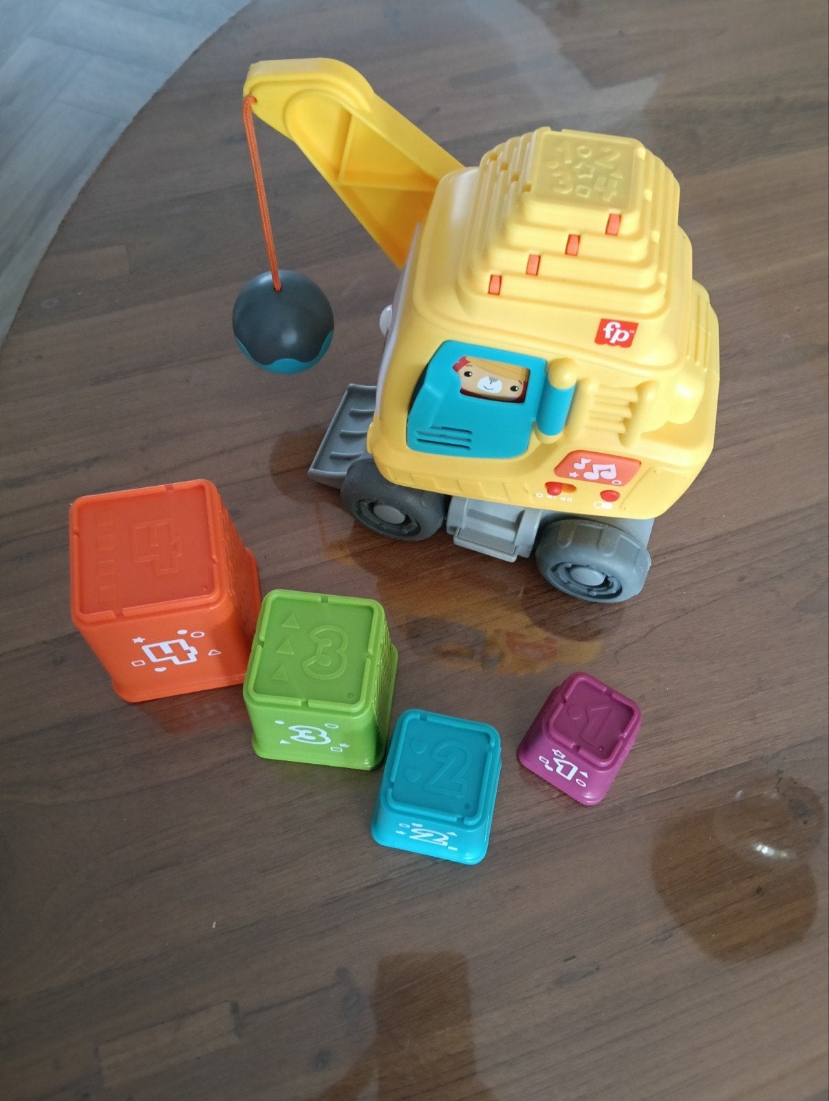 Fisher Price tel- en stapelkraan, Ophalen of Verzenden, Zo goed als nieuw