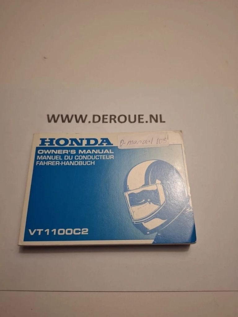 103 0WNERS MANUAL HONDA VT1100C2 1996 USED € 15,00, Ophalen of Verzenden, Honda