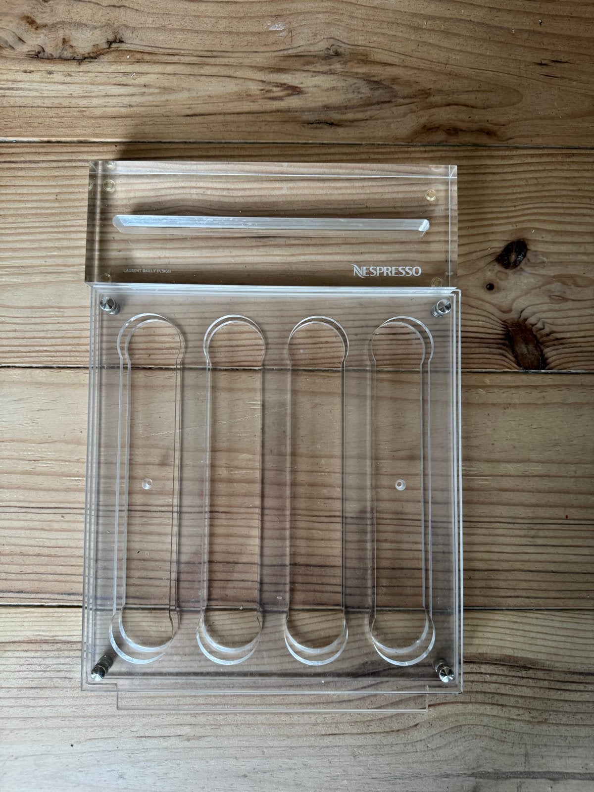 Nespresso Capsulehouder Plexiglas - Laurent Bailly Design, Ophalen, Overige typen, Kunststof, Zo goed als nieuw