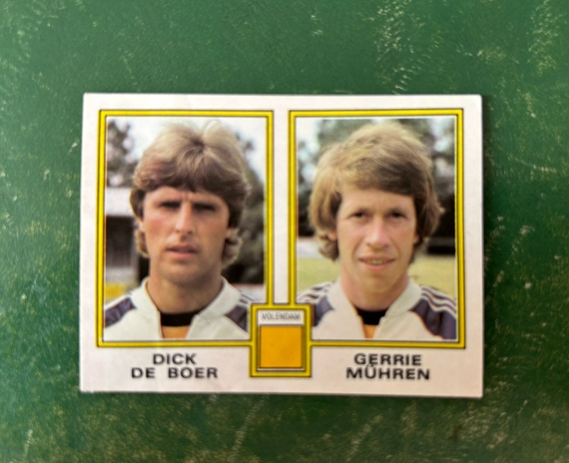 Panini plaatje Volendam D. de Boer Gerrie Muhren voetbal 81, Ophalen of Verzenden