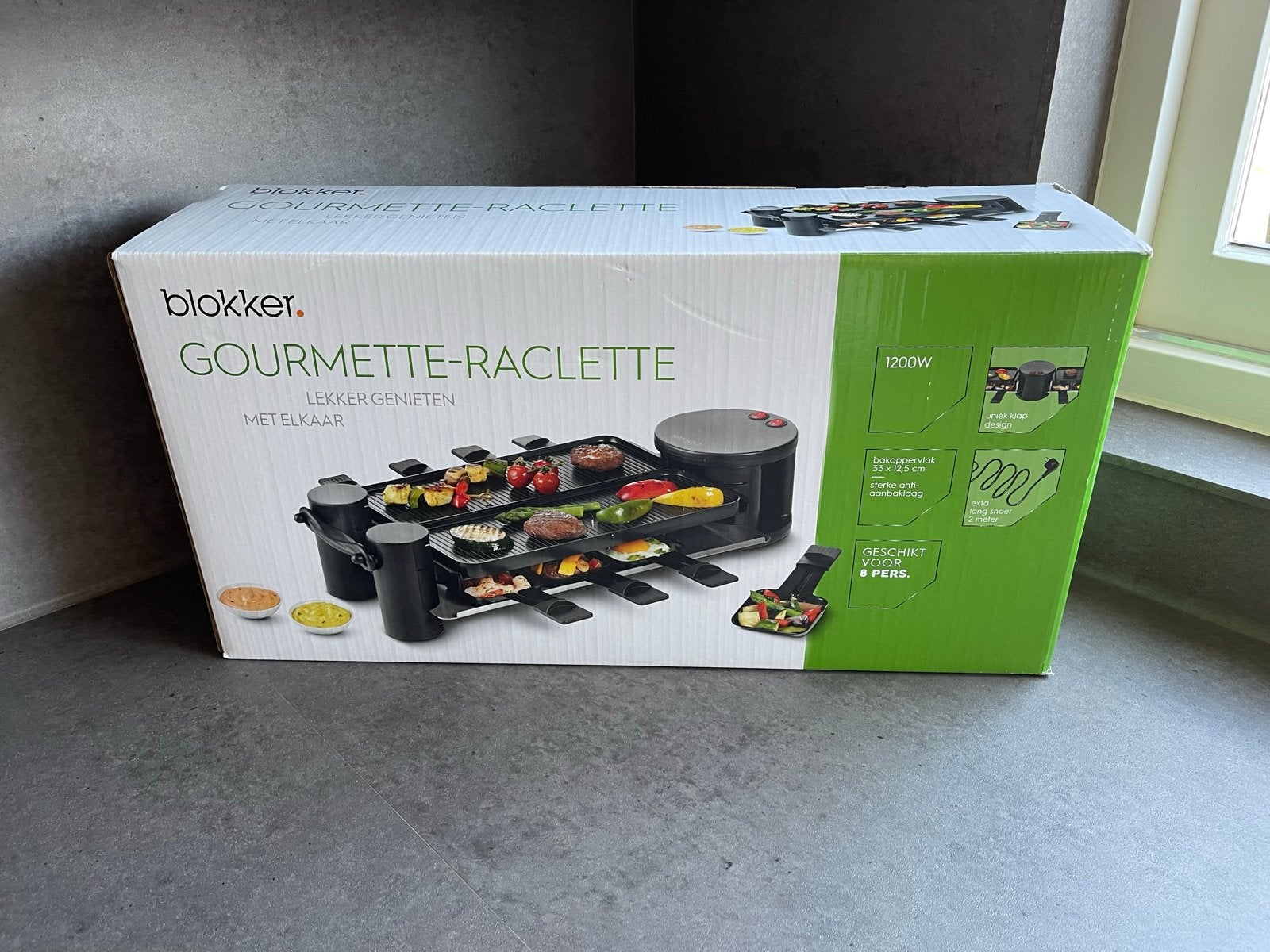 Blokker Gourmet-raclette 1x gebruikt, Ophalen of Verzenden, Zo goed als nieuw, 8 personen of meer