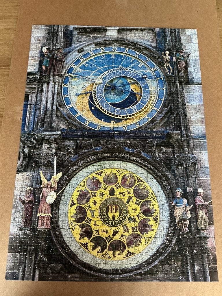 Ravensburger Legpuzzel Praag Astronomische Klok 1000 stukjes, Ophalen of Verzenden, 500 t/m 1500 stukjes, Zo goed als nieuw, Legpuzzel
