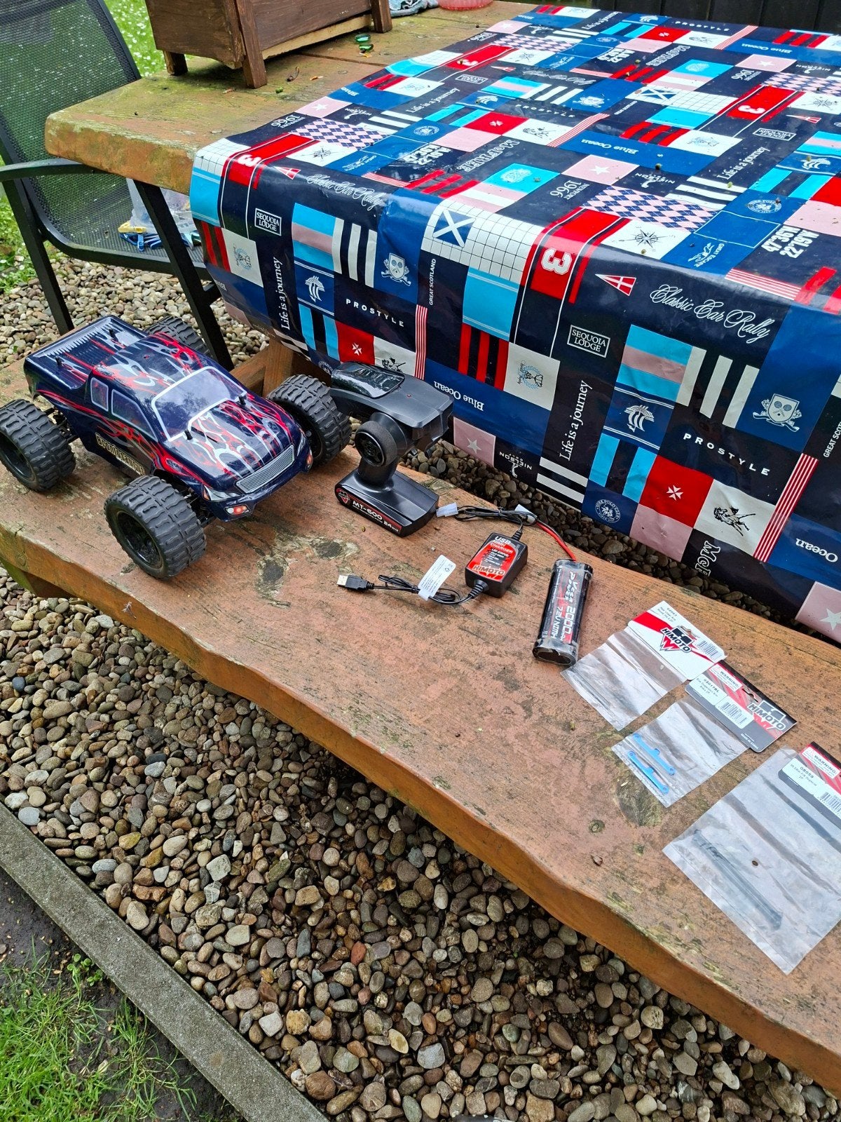 Himoto Brontosaurus RC Truck met extra's, Elektro, Gebruikt, Auto offroad, Ophalen of Verzenden