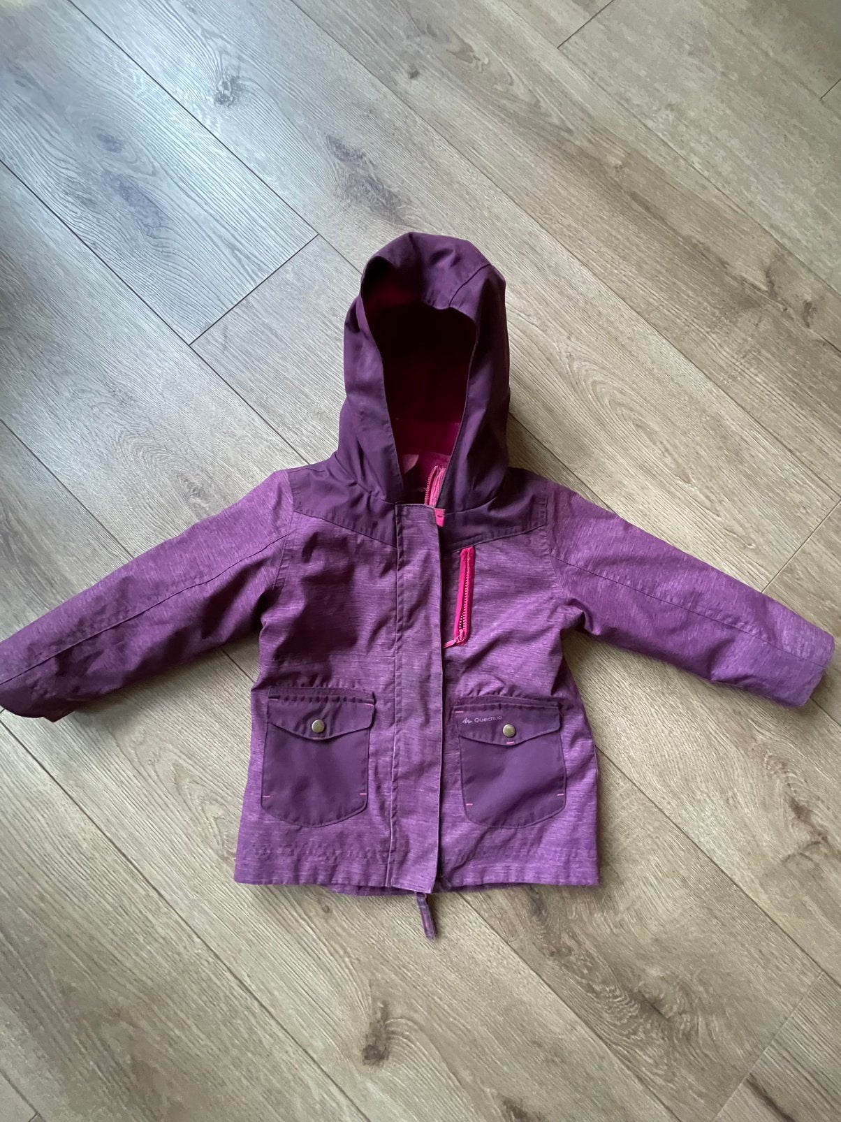 Quechua 3 in in jas met fleece 2-3 jaar, Ophalen of Verzenden, Gebruikt, Meisje, Jasje