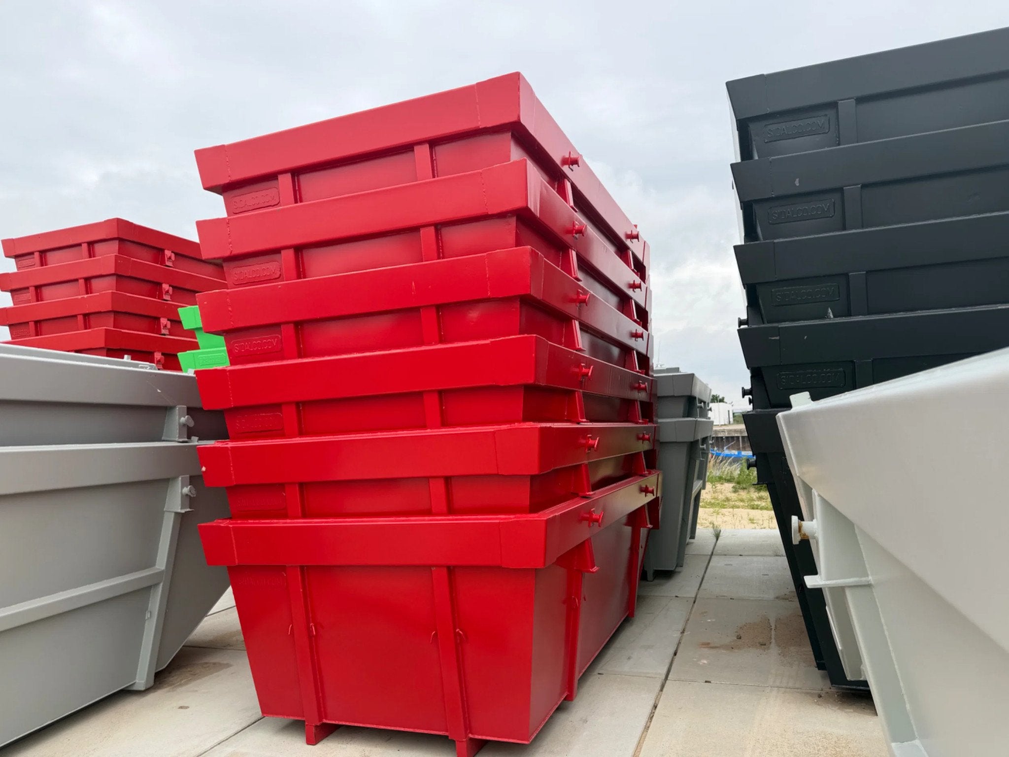 Sidalco 6m3 portaalarm container rood
