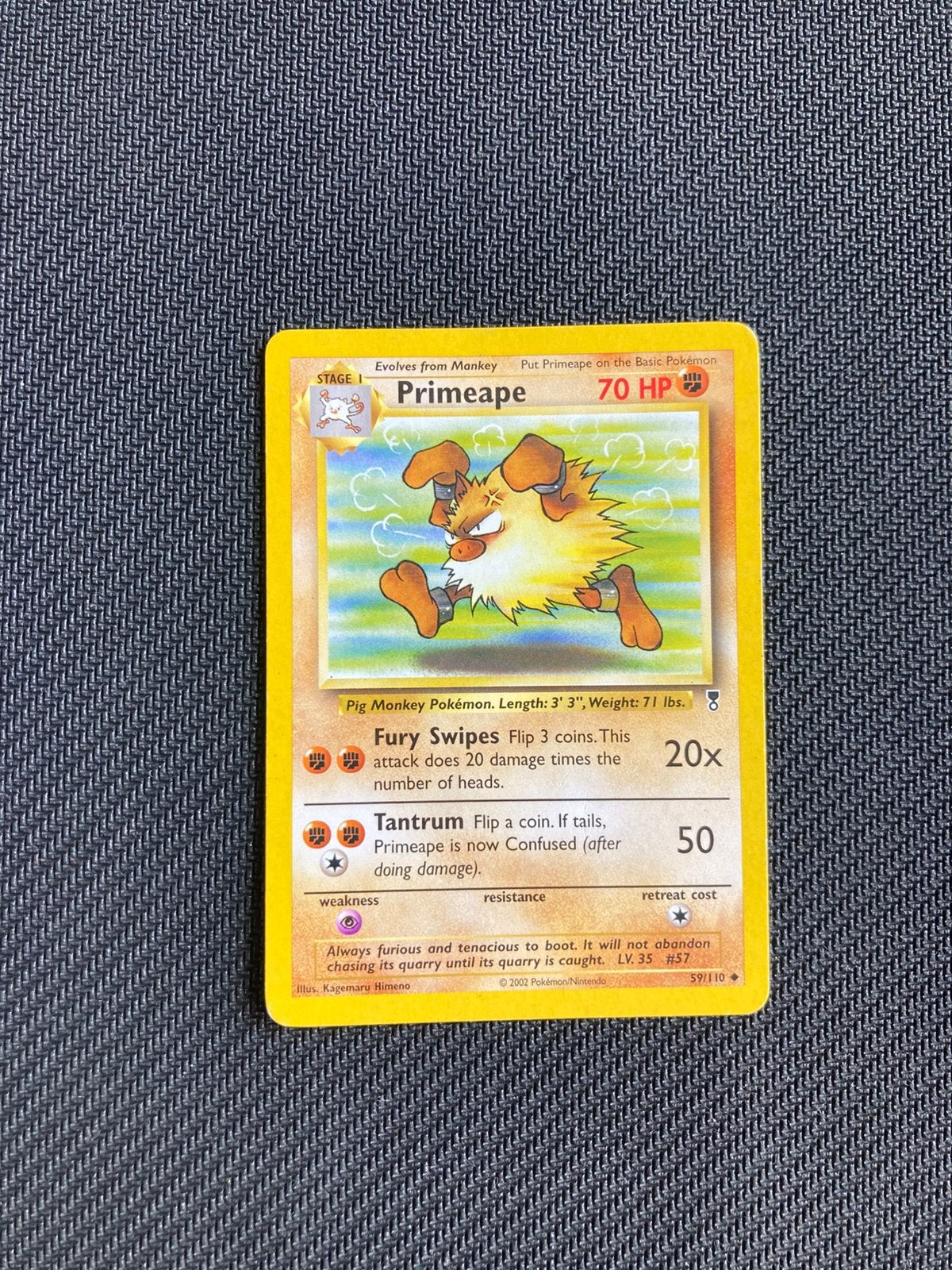 Pokemon kaart Primeape, Ophalen of Verzenden, Zo goed als nieuw