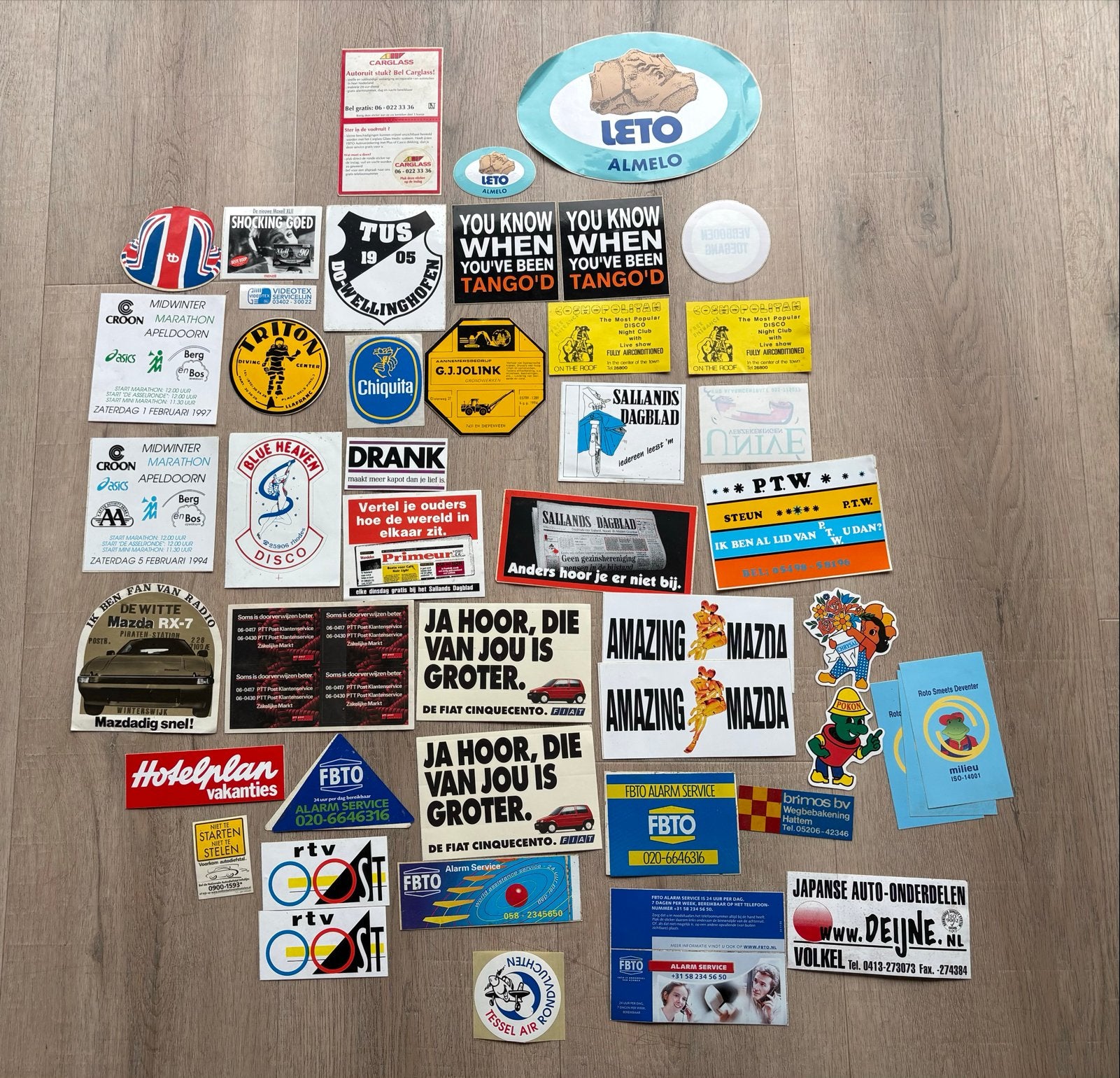 Partij vintage stickers, Verzamelen, Ophalen of Verzenden, Gebruikt, Overige typen