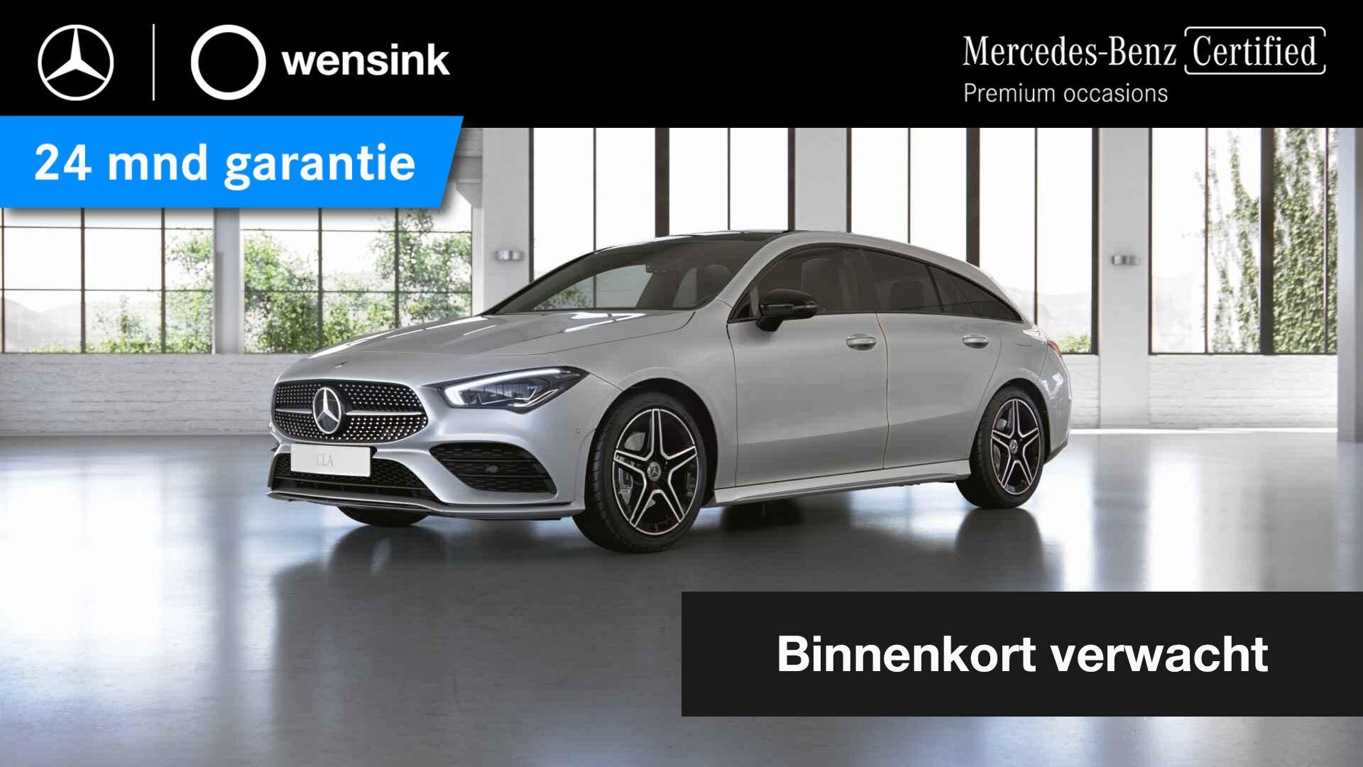 Mercedes-Benz CLA-klasse Shooting Brake 180 AMG Line | Night, Auto's, CLA, Gebruikt, 4 cilinders, Leder en Stof