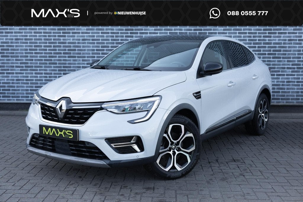 Renault Arkana 1.6 E-Tech Hybrid 145 Intens | Panoramadak |, Auto's, Renault, Arkana, Gebruikt, Leder en Stof, Wit