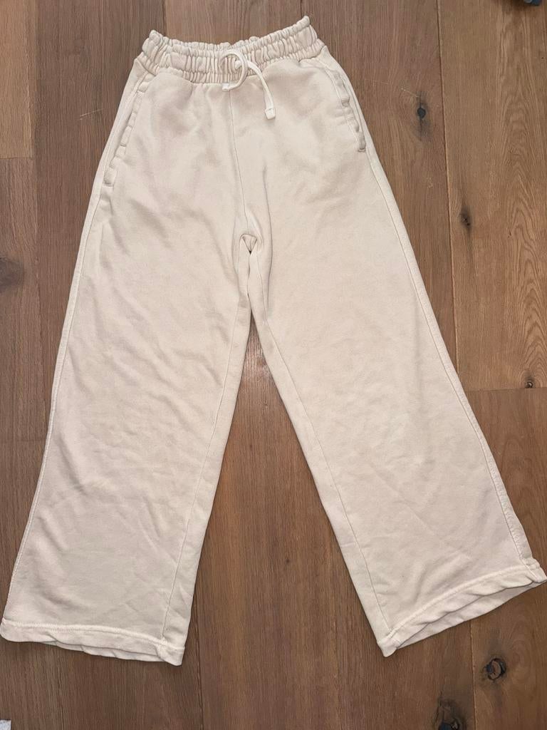 Zara Wide leg joggingbroek broek crème mt 140, Ophalen of Verzenden, Zo goed als nieuw, Meisje, Broek