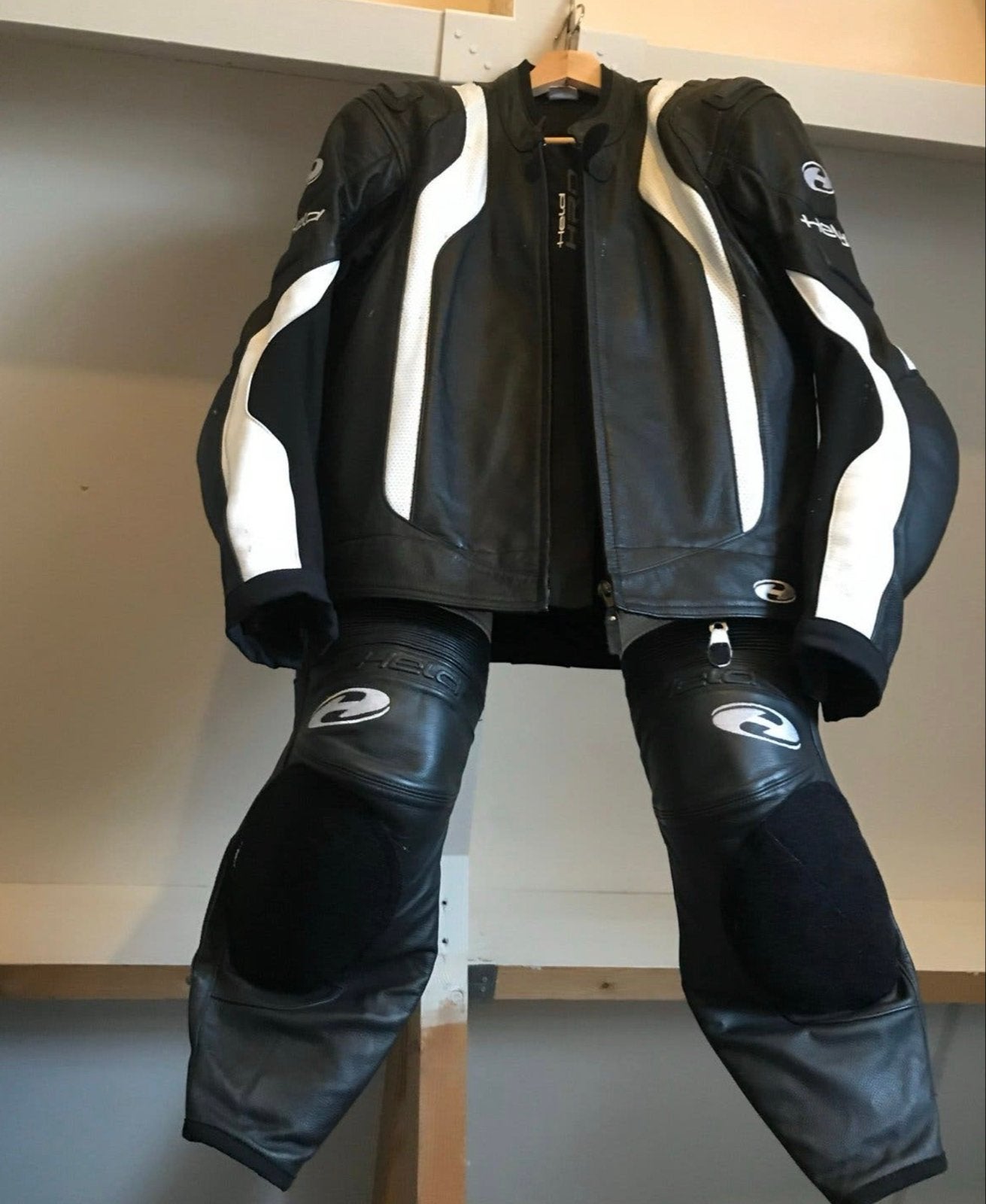 Held leren motorpak - Jas maat 58, Broek maat 52, Motoren, Ophalen, Tweedehands, Heren, Combipak