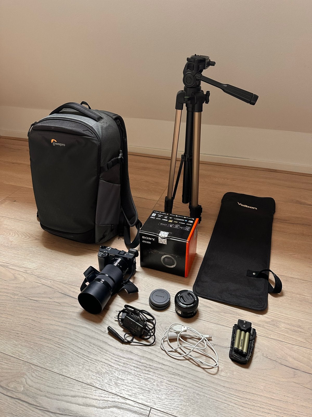Sony Alpha A6300 met 2 lenzen, Lowepro rugzak en statief, Audio, Tv en Foto, Fotografie | Professionele apparatuur, Sony, Camera