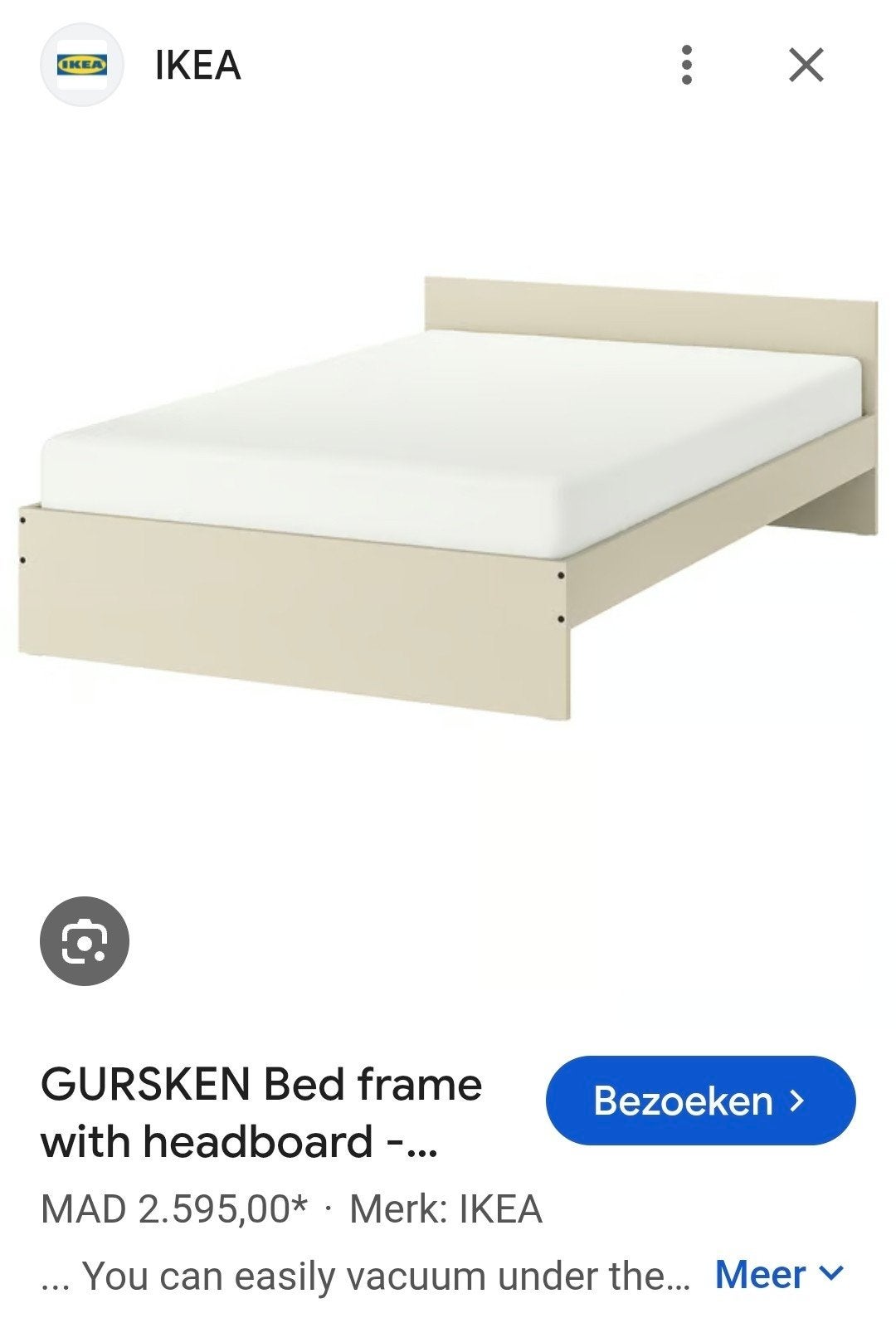 140x200 ikea bed, Huis en Inrichting, Slaapkamer | Bedden, Ophalen, Wit, Tweepersoons, 140 cm
