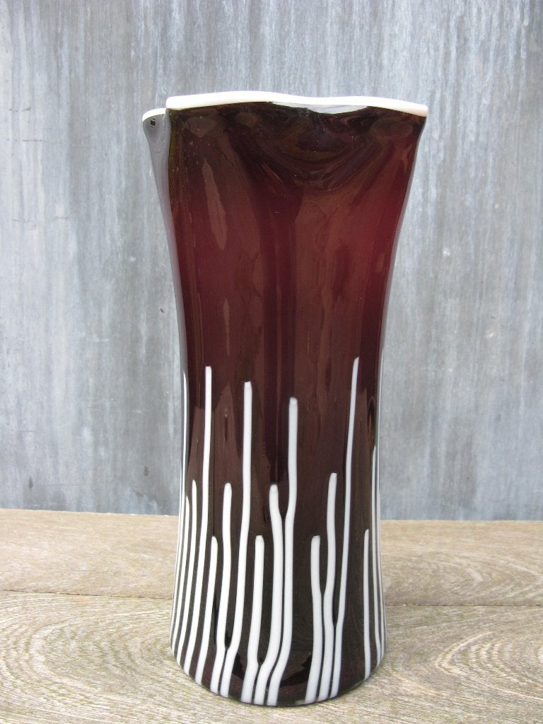SALVIATI VENEZIA VAAS "MAXIMILIAN" DESIGN M.HOFFMANN, Meerkleurig, Ophalen of Verzenden, 33 cm, Glas