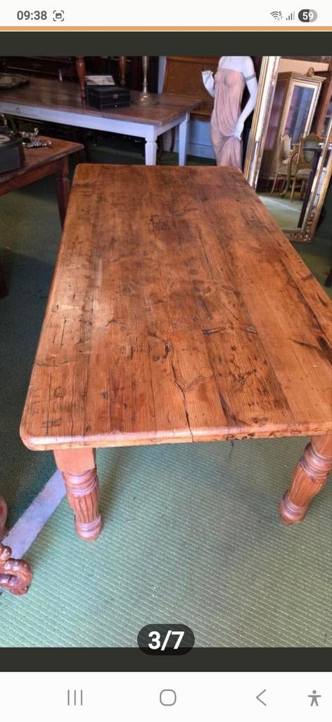 Antieke Granse boeren tafel 200 x 100, Antiek en Kunst, Ophalen