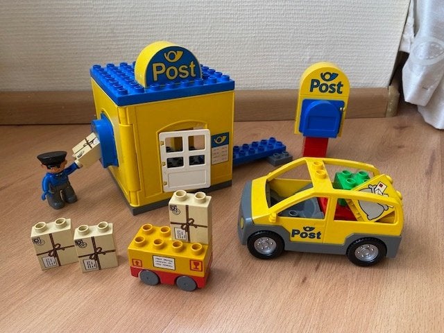 Duplo, postkantoor postbode pakket auto bezorgen brief post, Ophalen of Verzenden, Gebruikt, Duplo