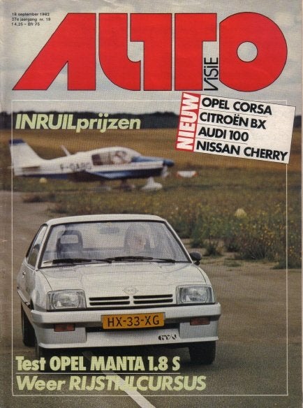 Autovisie 19 1982 : Opel Manta GTJ 1.8S - Corsa - Audi 100, Ophalen of Verzenden, Gelezen, Algemeen