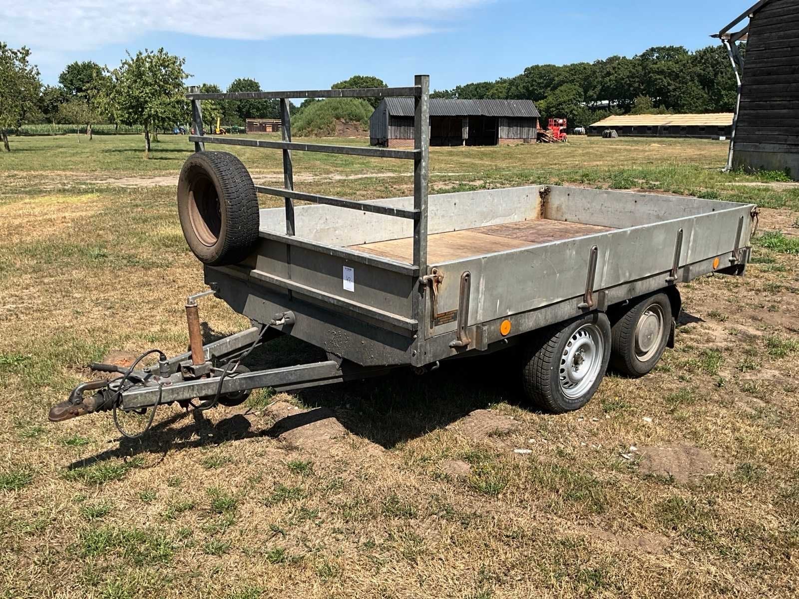 Hapert dubbelassige aanhanger - 4m lang, Auto diversen, Ophalen