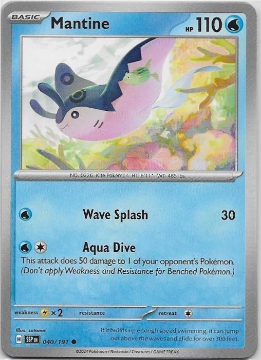 Surging Sparks,  Mantine [common] 40/191, Verzenden, Nieuw, Losse kaart