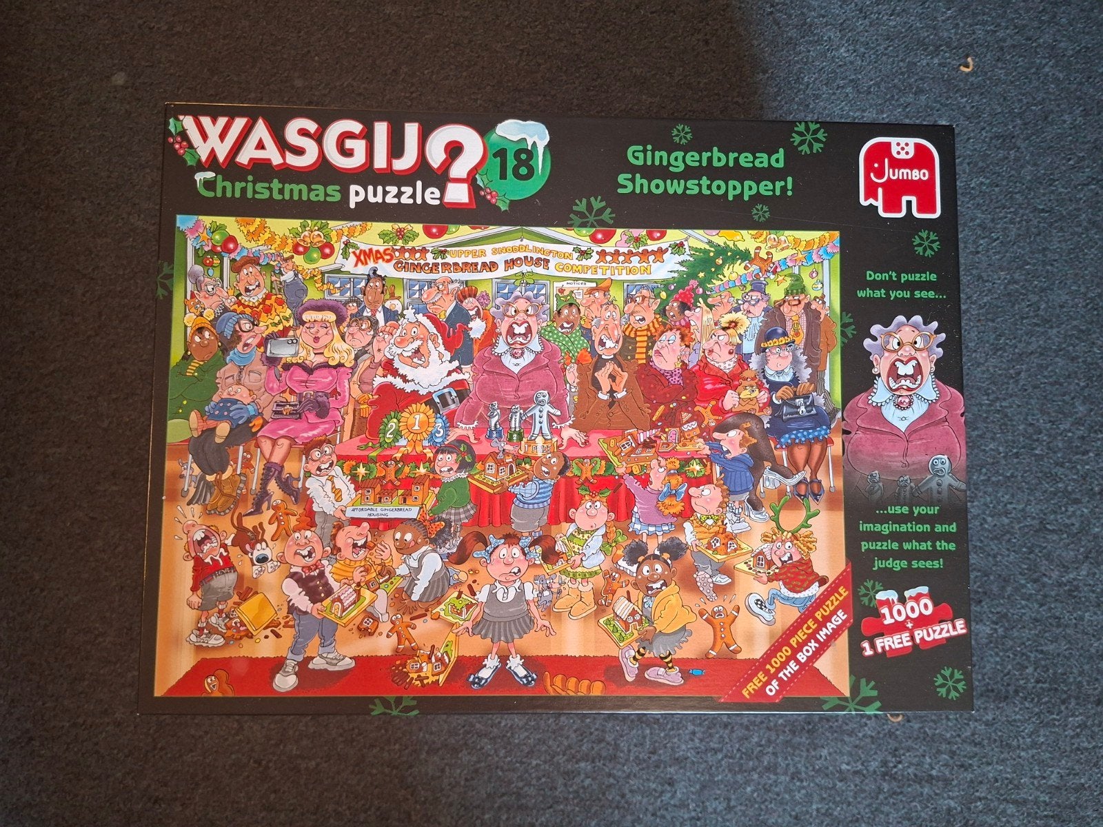 Wasgij Christmas 18 Gingerbread Showstopper! 1000 stukjes, Ophalen, Meer dan 50 stukjes, Zo goed als nieuw, 6 jaar of ouder