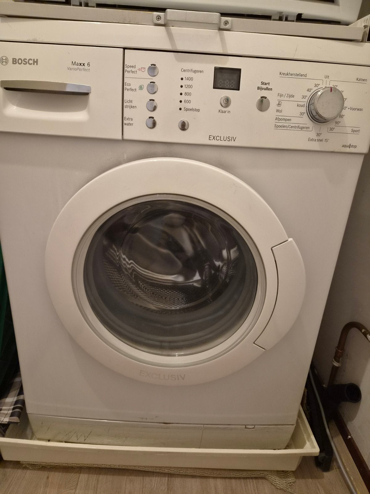 wasmachine Bosch, Ophalen, 1200 tot 1600 toeren, Gebruikt, 4 tot 6 kg